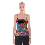 Psychedelic Trippy Hippie  Weird Art Spaghetti Strap Top