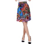 Psychedelic Trippy Hippie  Weird Art A-Line Skirt