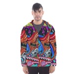 Psychedelic Trippy Hippie  Weird Art Men s Hooded Windbreaker