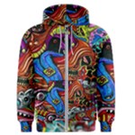 Psychedelic Trippy Hippie  Weird Art Men s Zipper Hoodie