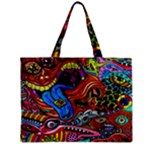 Psychedelic Trippy Hippie  Weird Art Zipper Mini Tote Bag