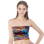 Psychedelic Trippy Hippie  Weird Art Tube Top