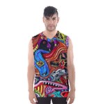 Psychedelic Trippy Hippie  Weird Art Men s Basketball Tank Top