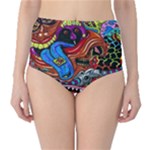 Psychedelic Trippy Hippie  Weird Art Classic High-Waist Bikini Bottoms