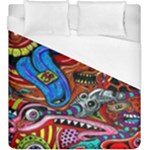 Psychedelic Trippy Hippie  Weird Art Duvet Cover (King Size)