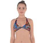 Psychedelic Trippy Hippie  Weird Art Halter Neck Bikini Top