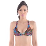 Psychedelic Trippy Hippie  Weird Art Plunge Bikini Top