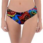 Psychedelic Trippy Hippie  Weird Art Reversible Classic Bikini Bottoms