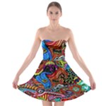 Psychedelic Trippy Hippie  Weird Art Strapless Bra Top Dress