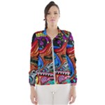 Psychedelic Trippy Hippie  Weird Art Women s Windbreaker