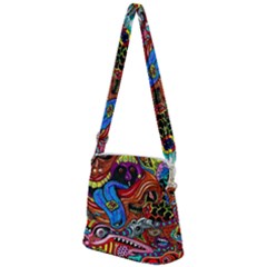 Zipper Messenger Bag 