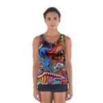 Psychedelic Trippy Hippie  Weird Art Sport Tank Top 