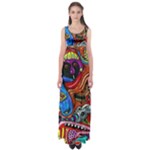 Psychedelic Trippy Hippie  Weird Art Empire Waist Maxi Dress