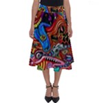 Psychedelic Trippy Hippie  Weird Art Perfect Length Midi Skirt