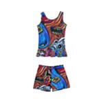 Psychedelic Trippy Hippie  Weird Art Kids  Boyleg Swimsuit