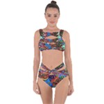 Psychedelic Trippy Hippie  Weird Art Bandaged Up Bikini Set 