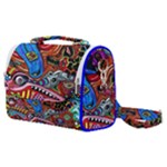 Psychedelic Trippy Hippie  Weird Art Satchel Shoulder Bag