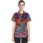 Psychedelic Trippy Hippie  Weird Art Women s Short Sleeve Shirt