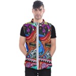 Psychedelic Trippy Hippie  Weird Art Men s Puffer Vest