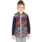 Psychedelic Trippy Hippie  Weird Art Kids  Hooded Puffer Vest