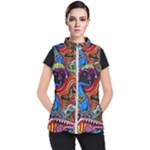 Psychedelic Trippy Hippie  Weird Art Women s Puffer Vest