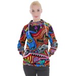 Psychedelic Trippy Hippie  Weird Art Women s Hooded Pullover