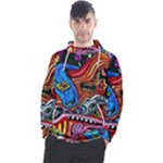 Psychedelic Trippy Hippie  Weird Art Men s Pullover Hoodie