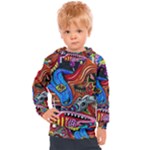 Psychedelic Trippy Hippie  Weird Art Kids  Hooded Pullover