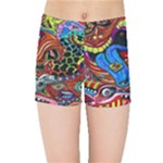 Psychedelic Trippy Hippie  Weird Art Kids  Sports Shorts