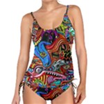 Psychedelic Trippy Hippie  Weird Art Tankini Set