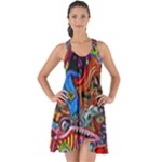 Psychedelic Trippy Hippie  Weird Art Show Some Back Chiffon Dress