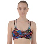Psychedelic Trippy Hippie  Weird Art Line Them Up Sports Bra