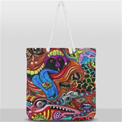 Full Print Rope Handle Tote (Large) 