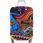 Psychedelic Trippy Hippie  Weird Art Luggage Cover (Large)