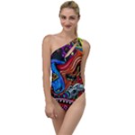 Psychedelic Trippy Hippie  Weird Art To One Side Swimsuit