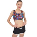 Psychedelic Trippy Hippie  Weird Art V-Back Sports Bra