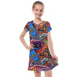 Psychedelic Trippy Hippie  Weird Art Kids  Cross Web Dress