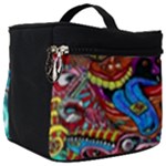 Psychedelic Trippy Hippie  Weird Art Make Up Travel Bag (Big)