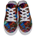 Psychedelic Trippy Hippie  Weird Art Half Slippers