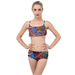 Psychedelic Trippy Hippie  Weird Art Layered Top Bikini Set