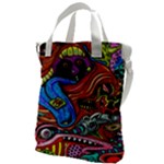 Psychedelic Trippy Hippie  Weird Art Canvas Messenger Bag