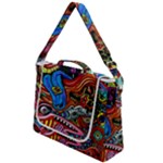 Psychedelic Trippy Hippie  Weird Art Box Up Messenger Bag