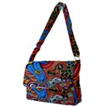 Psychedelic Trippy Hippie  Weird Art Full Print Messenger Bag (S)