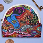 Psychedelic Trippy Hippie  Weird Art Horseshoe Style Canvas Pouch