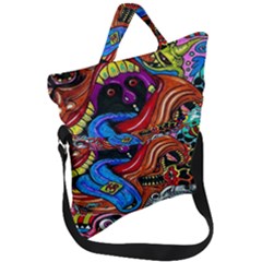 Fold Over Handle Tote Bag 
