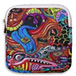 Psychedelic Trippy Hippie  Weird Art Mini Square Pouch