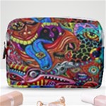 Psychedelic Trippy Hippie  Weird Art Make Up Pouch (Medium)