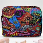 Psychedelic Trippy Hippie  Weird Art Make Up Pouch (Large)