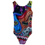 Psychedelic Trippy Hippie  Weird Art Kids  Cut-Out Back One Piece Swimsuit