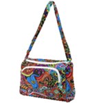 Psychedelic Trippy Hippie  Weird Art Front Pocket Crossbody Bag